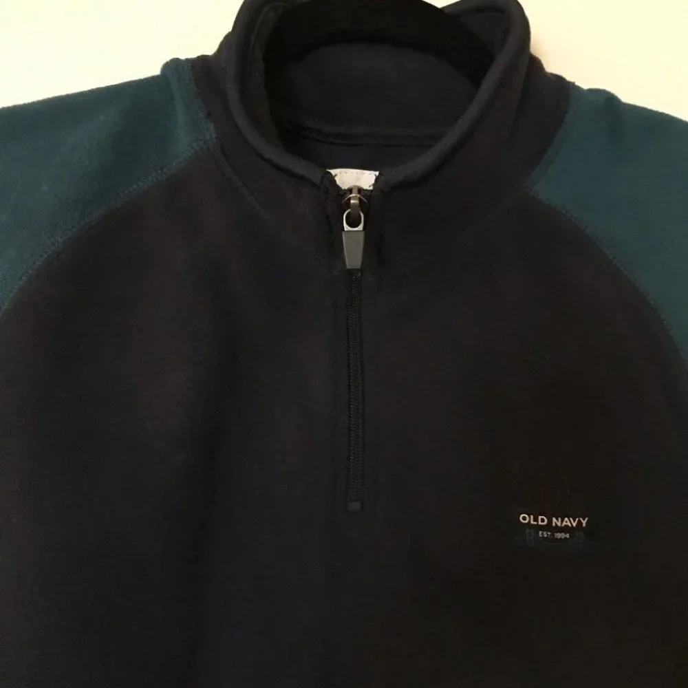 Old Navy Fleece ¼ Zip Pullover Sweater kids boys teens M New
